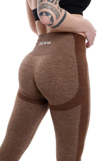 Leggings mocha modello POLLY a vita alta senza cuciture LEKWIK®
