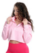 Felpa a vita corta rosa modello IRIS LEKWIK®