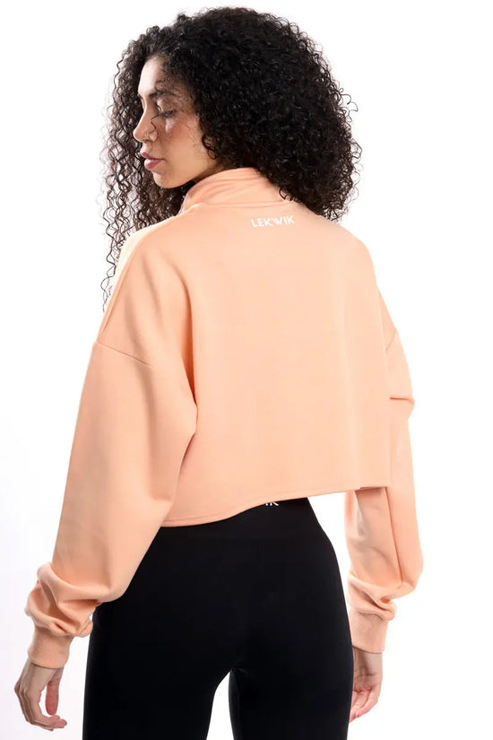 Felpa a vita corta salmone chiaro modello IRIS - HASHTAG