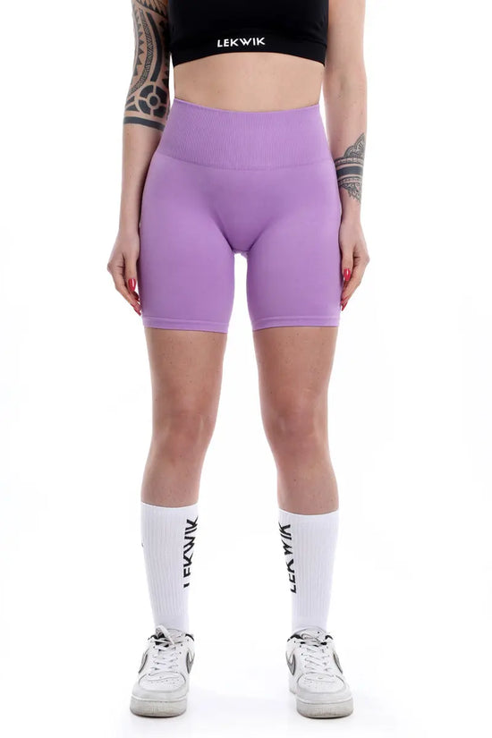 Shorts orchidea modello EVA a vita alta senza cuciture - HASHTAG