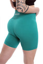 Shorts smeraldo modello EVA a vita alta senza cuciture - HASHTAG