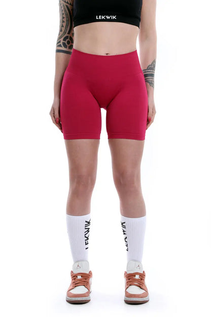 Shorts ciliegia modello POLLY a vita alta senza cuciture LEKWIK®