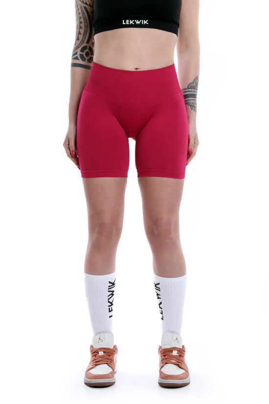 Shorts ciliegia modello POLLY a vita alta senza cuciture LEKWIK®