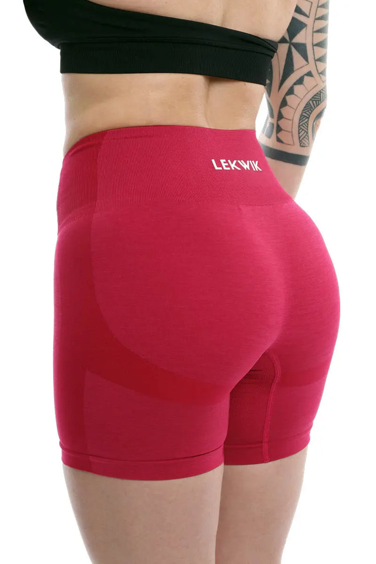 Shorts ciliegia modello POLLY a vita alta senza cuciture LEKWIK®