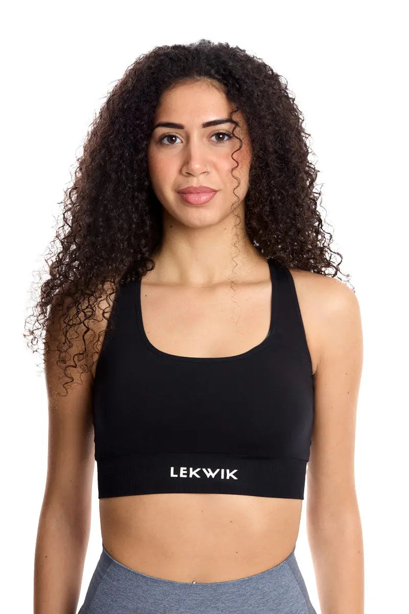 Top sportivo INES intrecciato nero - HASHTAG