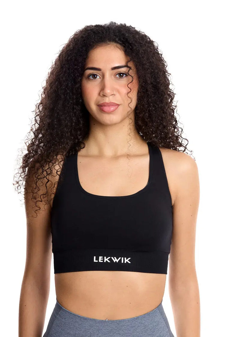 Top sportivo INES intrecciato nero - HASHTAG