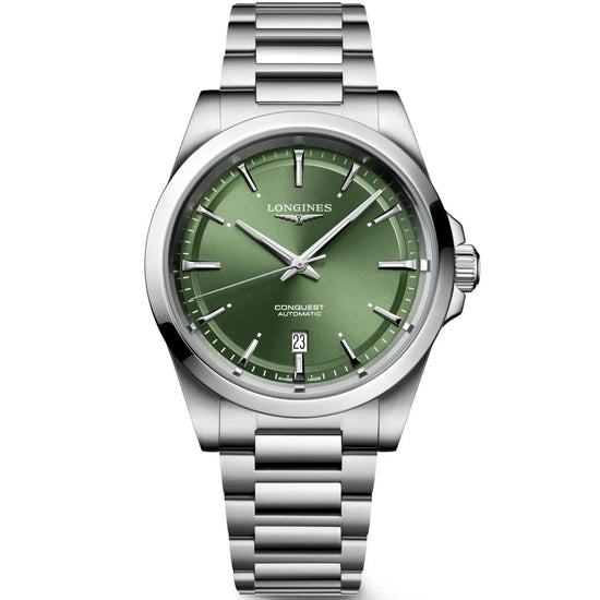 Longines orologio Conquest 2023 41mm verde acciaio automatico L3.830.4.02.6 Capodagli 1937