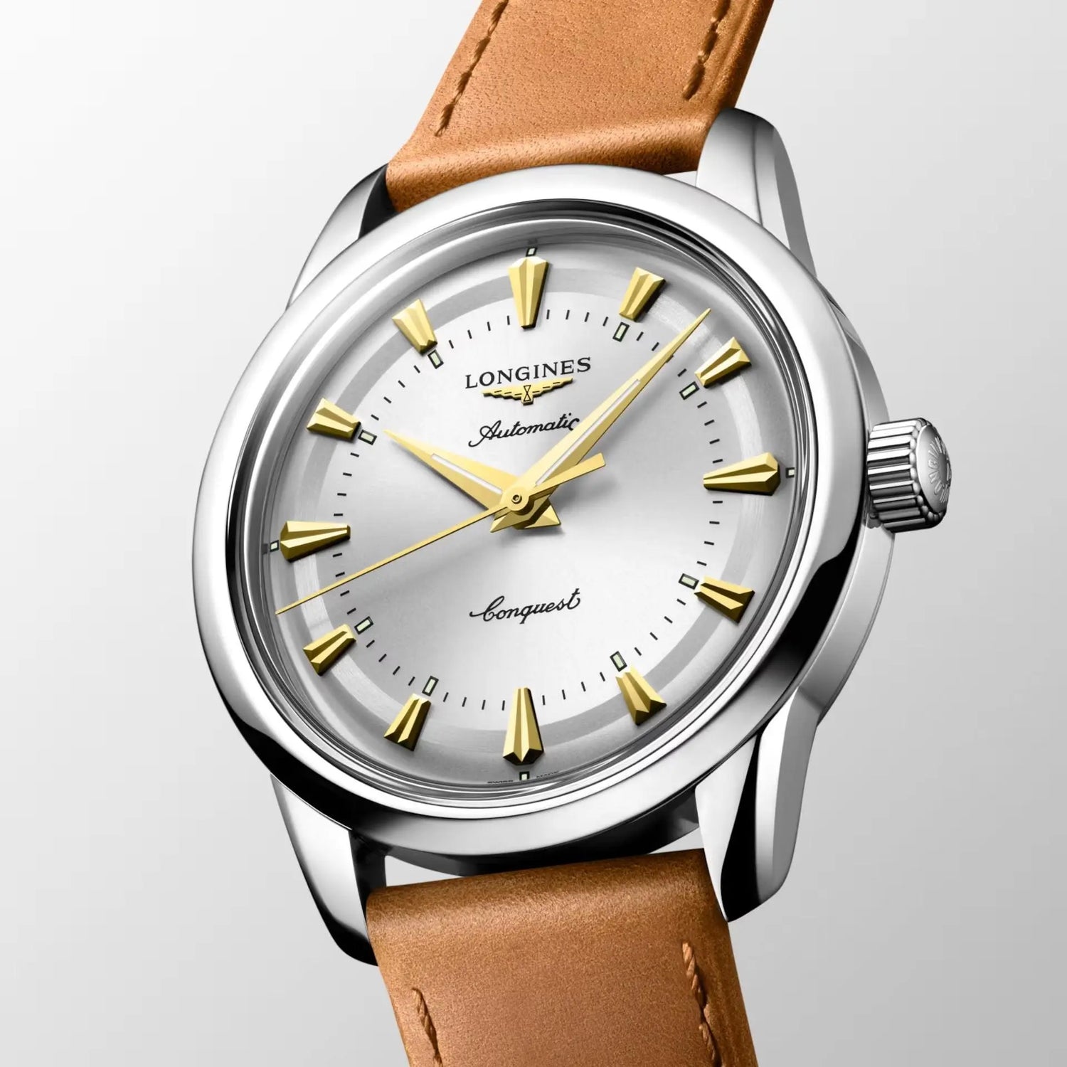 Longines orologio Conquest Heritage 38mm argento automatico acciaio L1.649.4.72.2 Capodagli 1937