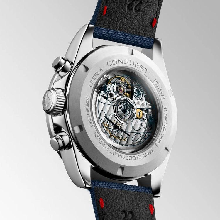Longines orologio Conquest Marco Odermatt Edition 42mm blu automatico acciaio L3.835.4.91.2 Capodagli 1937