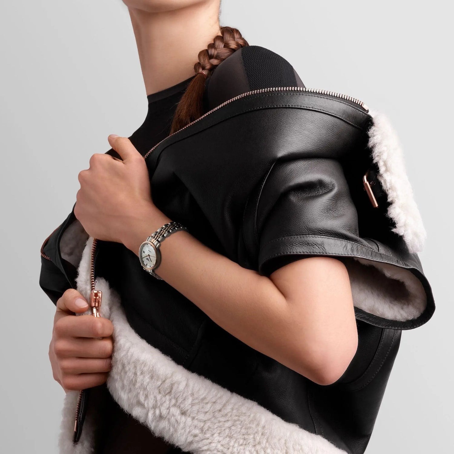 Longines orologio Elegant Collection 29mm madreperla brillanti automatico acciaio finiture oro rosa L4.310.5.87.7 Capodagli 1937