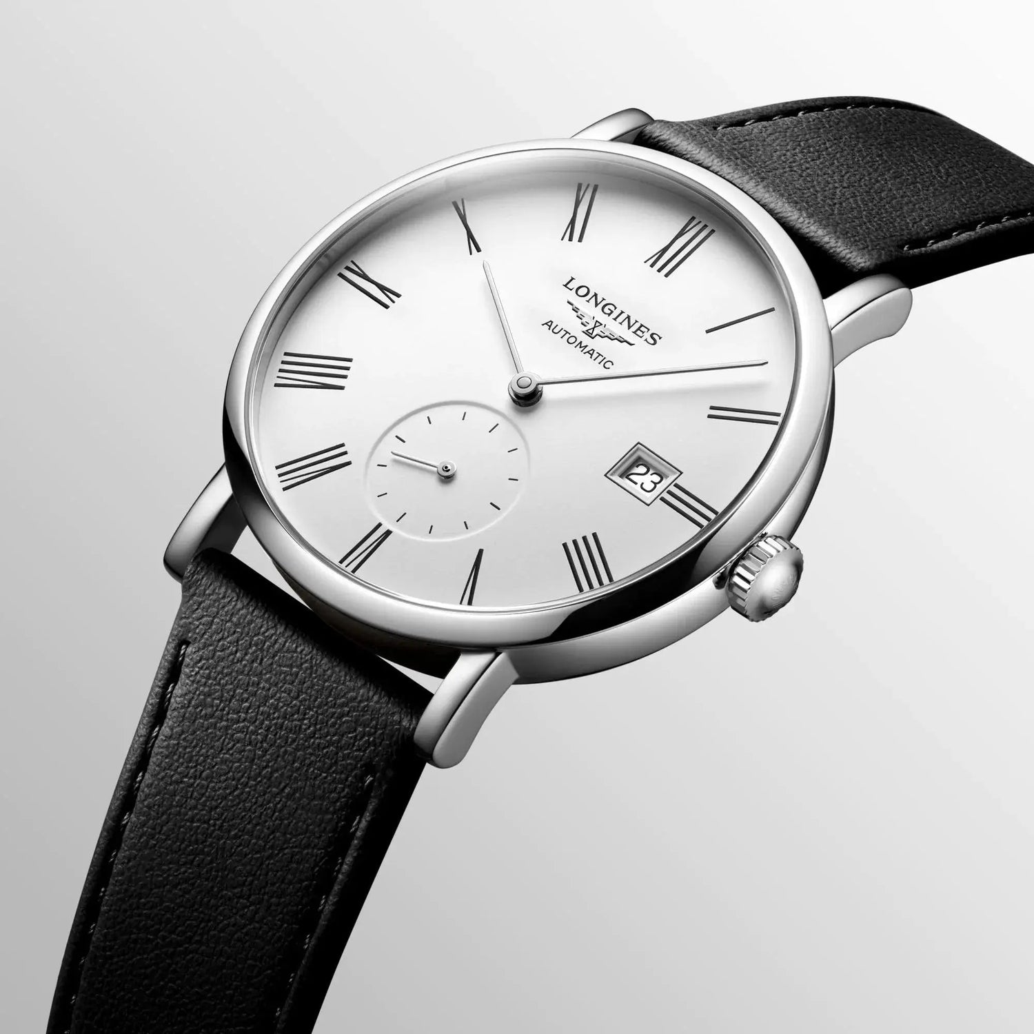 Longines orologio Elegant Collection 39mm bianco automatico acciaio L4.812.4.11.0 Capodagli 1937