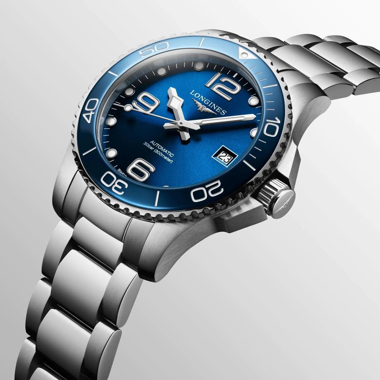 Longines orologio HydroConquest 39mm blu automatico acciaio L3.780.4.96.6 Capodagli 1937
