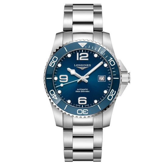 Longines orologio HydroConquest ceramic 41mm blu automatico acciaio L3.781.4.96.6 Capodagli 1937