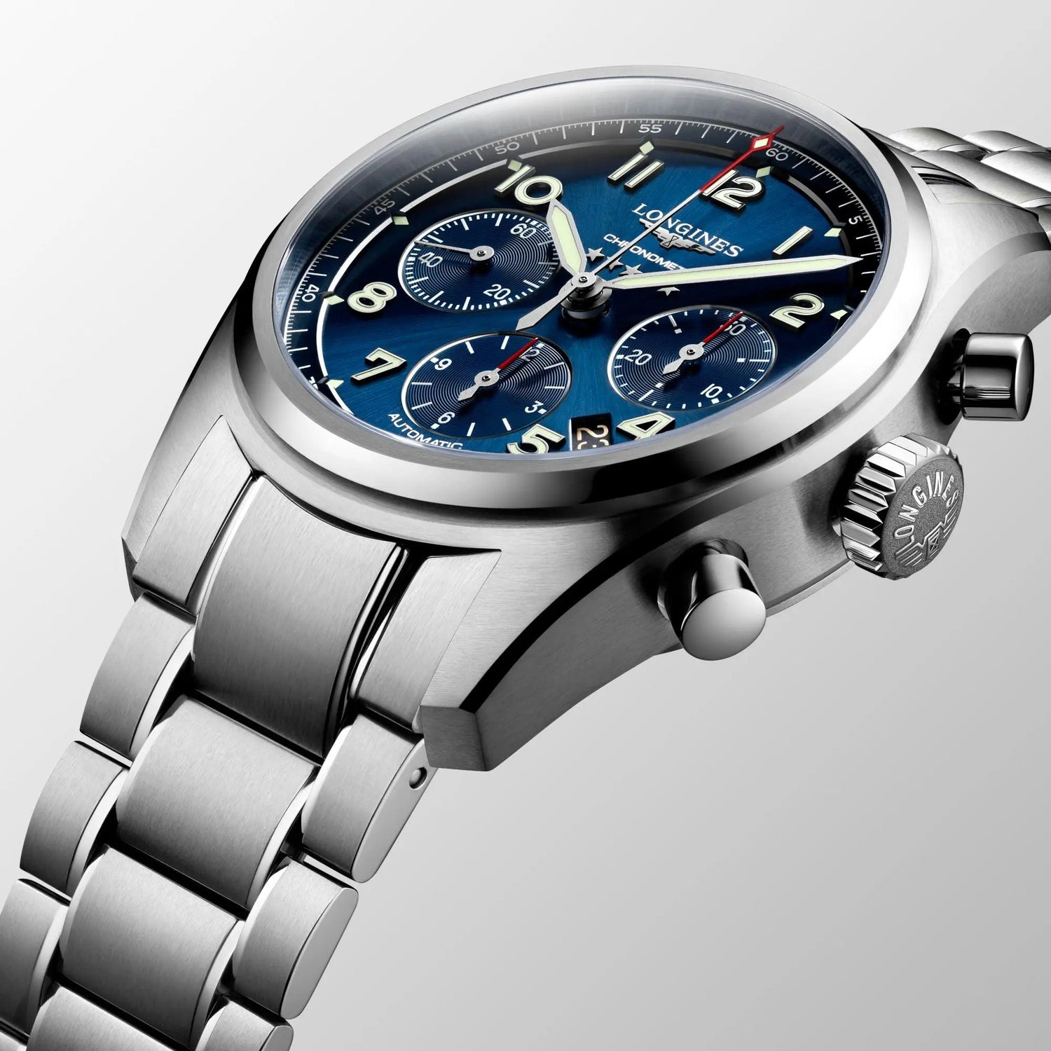 Longines orologio Longines Spirit 42mm blu automatico acciaio L3.820.4.93.6 Capodagli 1937