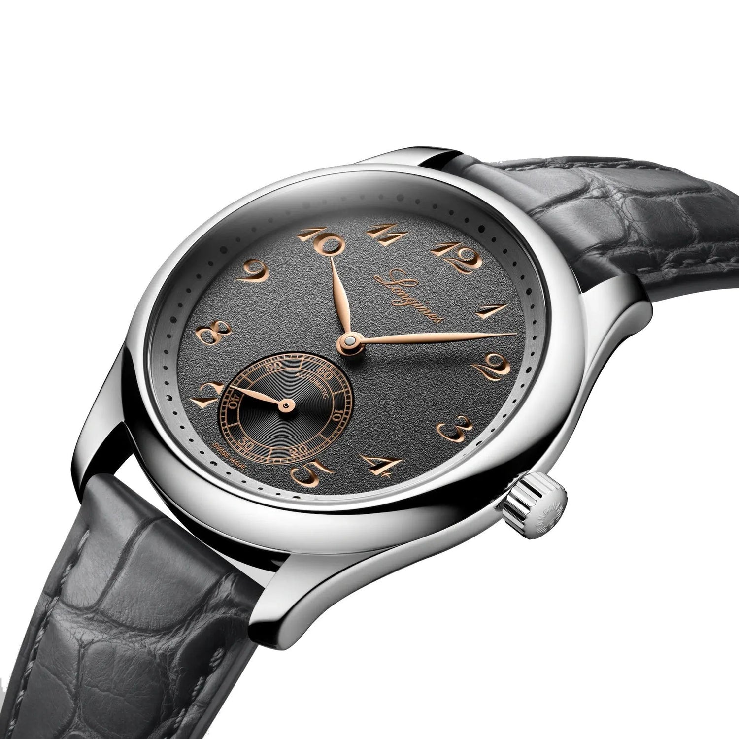 Longines orologio Master Collection 38mm antracite automatico acciaio L2.843.4.63.2 Capodagli 1937