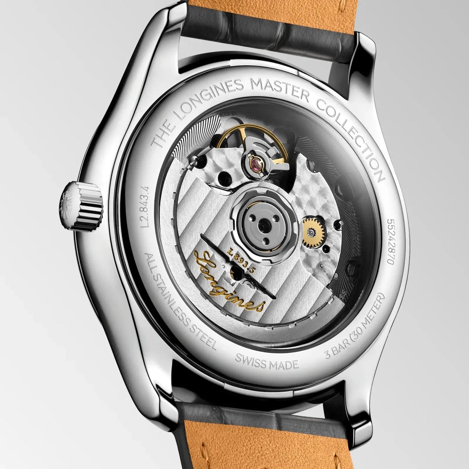 Longines orologio Master Collection 38mm antracite automatico acciaio L2.843.4.63.2 Capodagli 1937