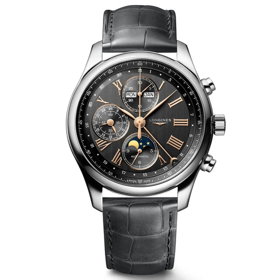 Longines orologio Master Collection 42mm antracite automatico acciaio L2.773.4.61.2 Capodagli 1937