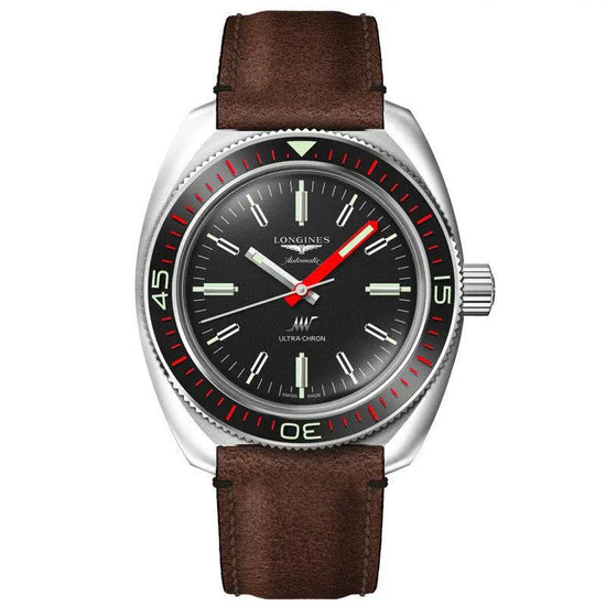 Longines orologio Ultra-Chron Box Edition 43mm nero automatico acciaio L2.836.4.52.8 Capodagli 1937