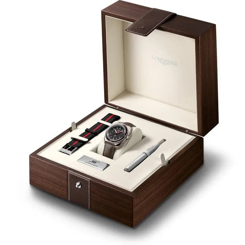 Longines orologio Ultra-Chron Box Edition 43mm nero automatico acciaio L2.836.4.52.8 Capodagli 1937