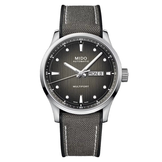 Mido orologio Multifort M 42mm grigio automatico acciaio M038.430.17.081.00 Capodagli 1937
