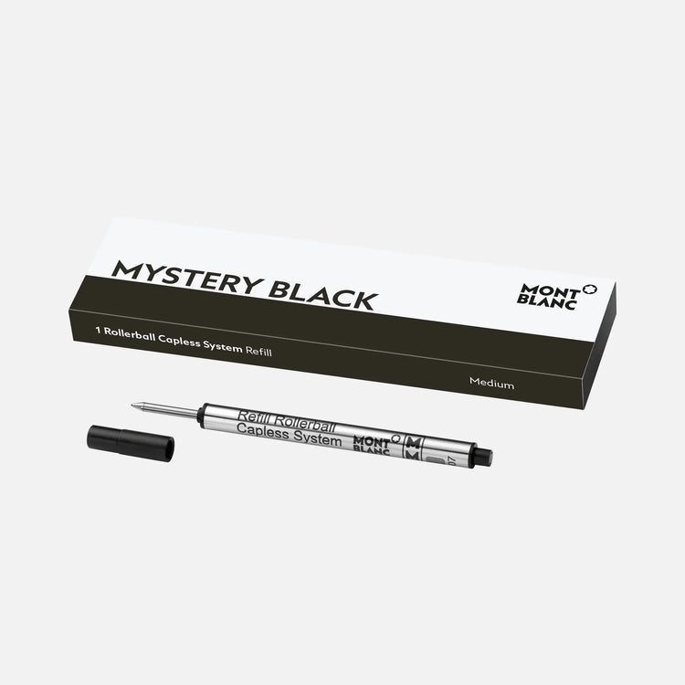 Montblanc 1 refill per roller sistema senza cappuccio medio nero  Mystery Black punta M 128242 Capodagli 1937