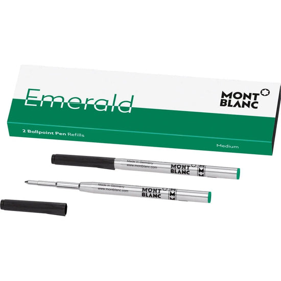 Montblanc 2 refill per penna a sfera (M) Emerald Green ( verde smeraldo ) 118126 Capodagli 1937