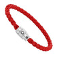 Montblanc bracciale pelle intrecciata rossa chiusura a 3 anelli misura M 130902 63 Capodagli 1937