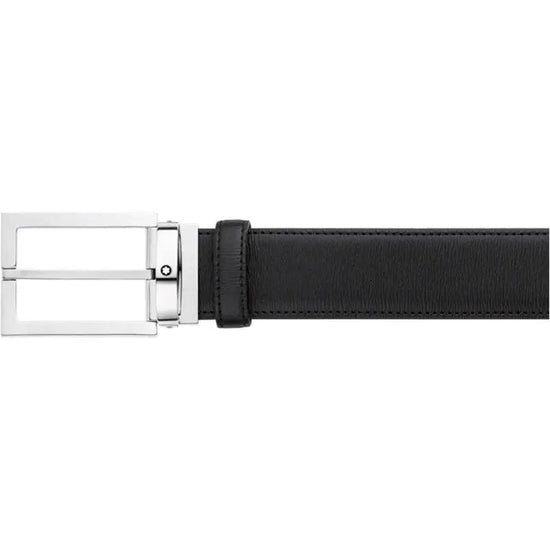 Montblanc cintura pelle nera 35mm 114435 Capodagli 1937