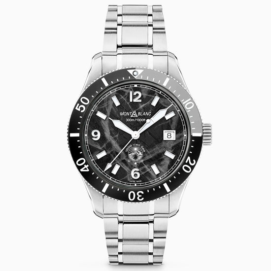 Montblanc orologio 1858 Ice Sea Automatic Date 41mm nero automatico acciaio 129371 Capodagli 1937