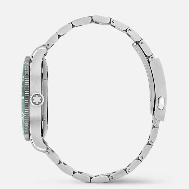 Montblanc orologio 1858 Ice Sea Automatic Date 41mm verde automatico acciaio 129373 Capodagli 1937