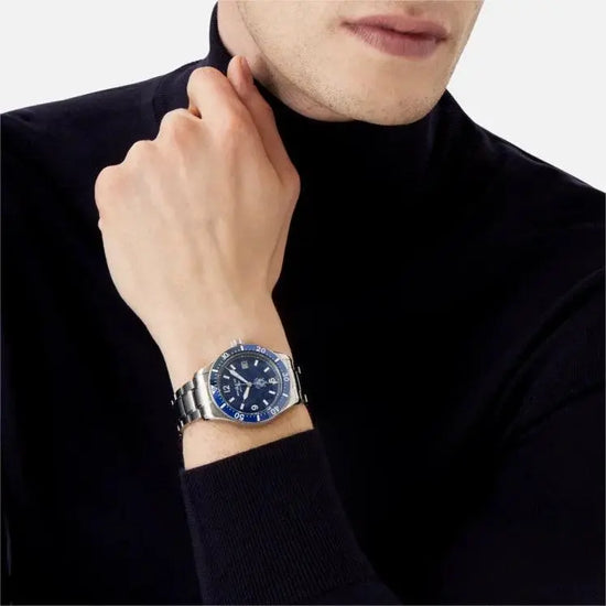 Montblanc orologio 1858 Iced Sea Date 41mm blu automatico acciaio 129369 Capodagli 1937