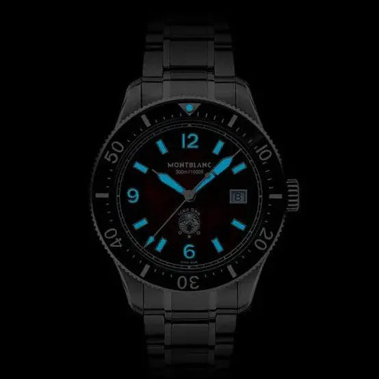 Montblanc orologio Iced Sea Date 41mm bordeaux automatico acciaio 132291 Capodagli 1937