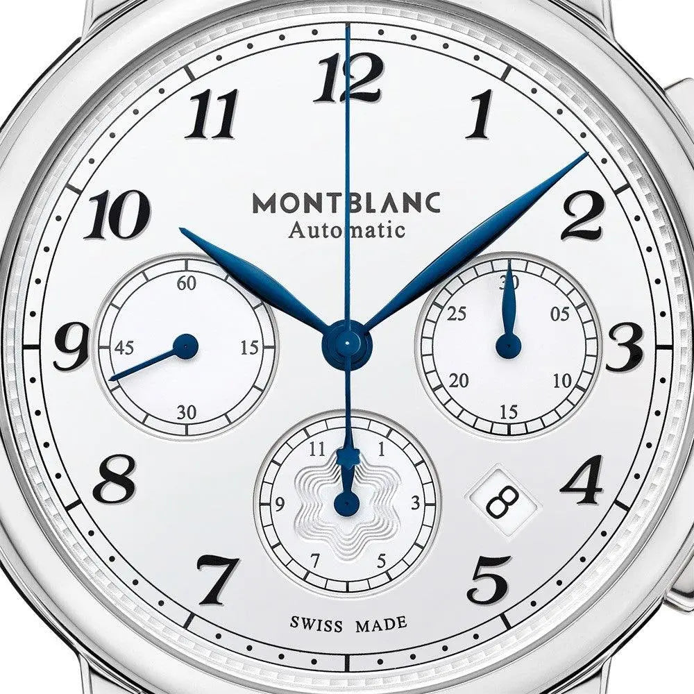 Montblanc orologio Star Legacy Chronograph 42mm argento automatico acciaio 118514 Capodagli 1937