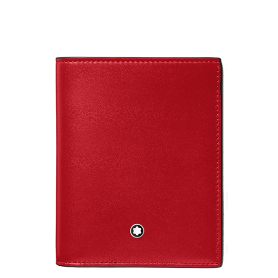 Montblanc portafoglio compatto Meisterstück 6 scomparti nero/rosso 129679 Capodagli 1937