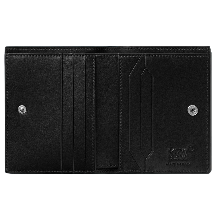 Montblanc portafoglio compatto Meisterstück 6 scomparti nero/rosso 129679 Capodagli 1937