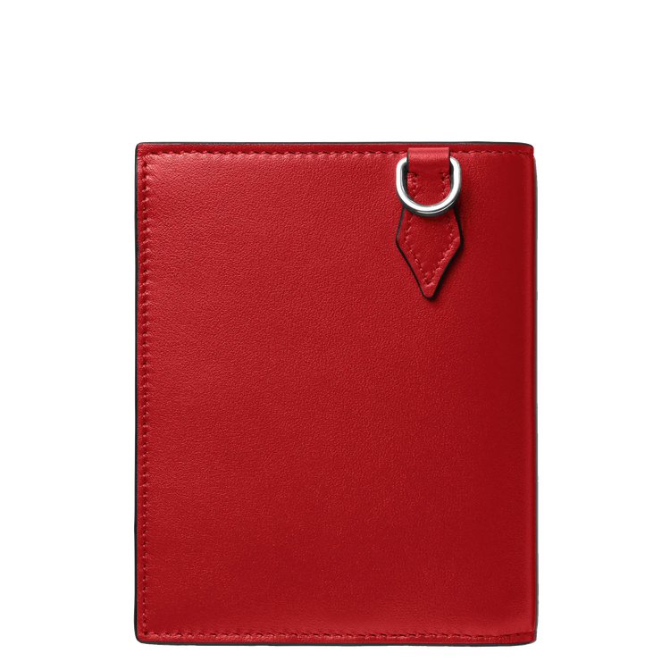 Montblanc portafoglio compatto Meisterstück 6 scomparti nero/rosso 129679 Capodagli 1937