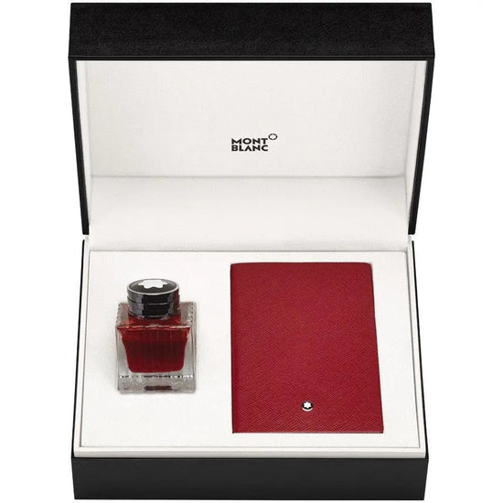 Montblanc Set blocco note notebook 147 a righe e inchiostro Rosso ( rosso ) 50 ml 117597 Capodagli 1937