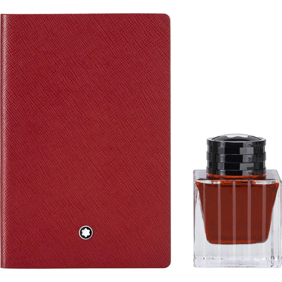 Montblanc Set blocco note notebook 147 a righe e inchiostro Rosso ( rosso ) 50 ml 117597 Capodagli 1937
