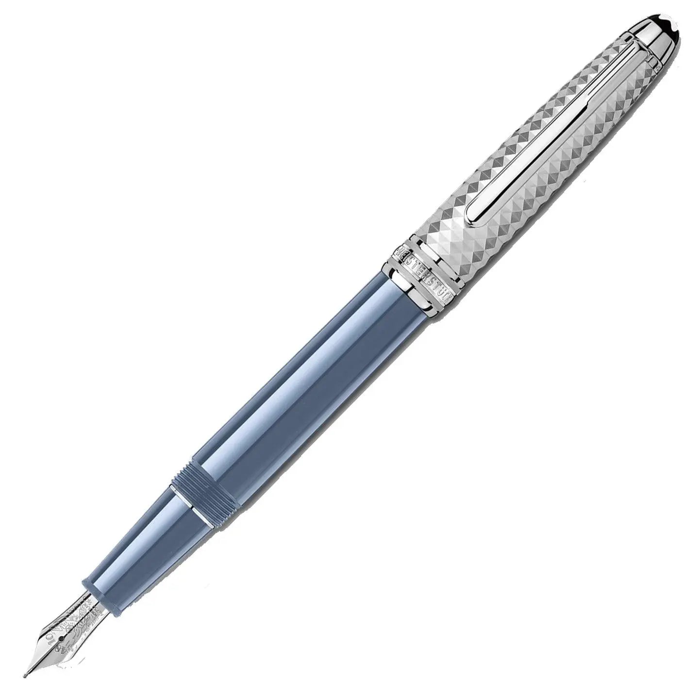 Montblanc stilografica Meisterstück Glacier Doué blu punta M 129403 Capodagli 1937
