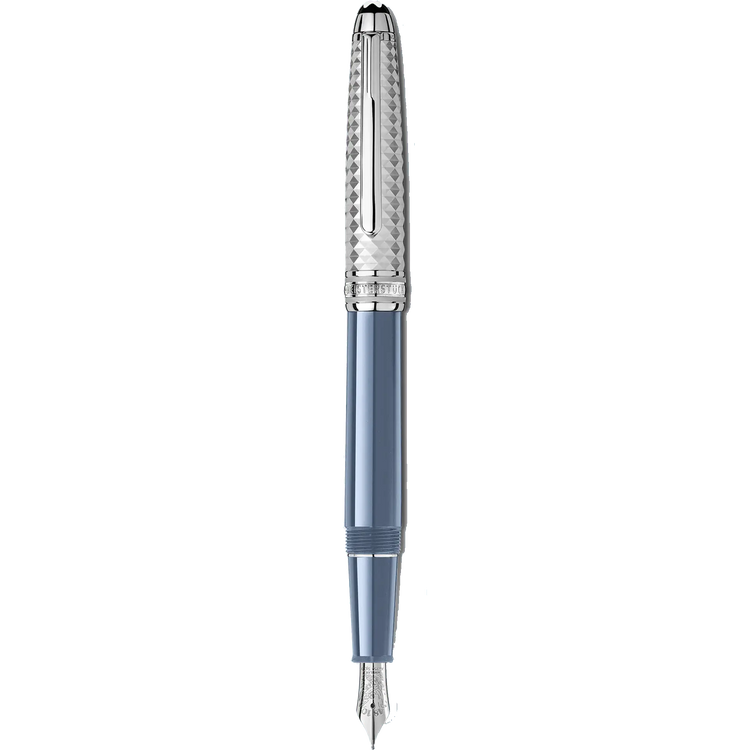 Montblanc stilografica Meisterstück Glacier Doué blu punta M 129403 Capodagli 1937