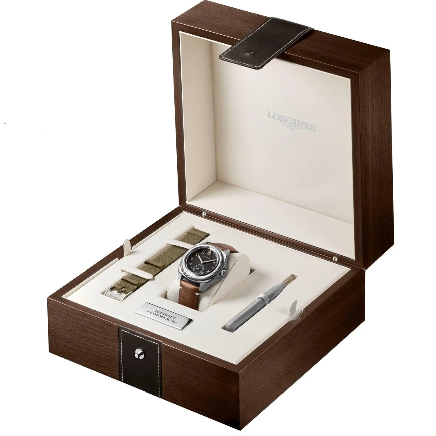 Longines orologio Pilot Majetek Box Edition 43mm nero automatico acciaio L2.838.4.53.9 Capodagli 1937