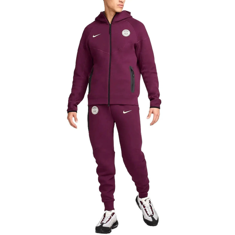 PSG Tech Fleece presentation tracksuit 2024/25 dark red - Nike-2