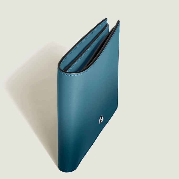 Montblanc portafoglio 6 scomparti Meisterstück blu fumé sfumato 199266 Capodagli 1937