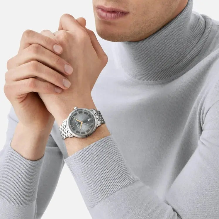 Montblanc orologio Tradition Automatic Date 40 mm grigio automatico acciaio 132433 Capodagli 1937