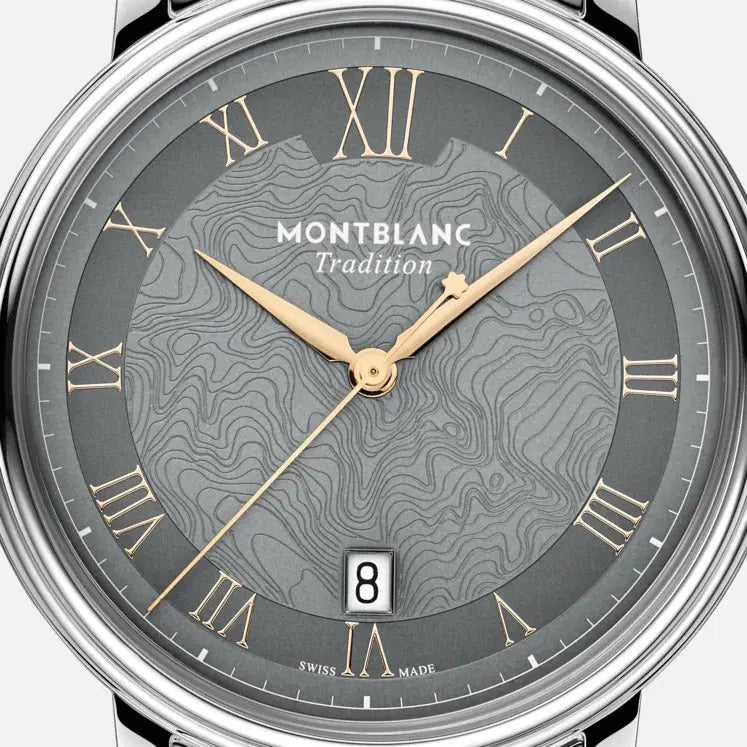Montblanc orologio Tradition Automatic Date 40 mm grigio automatico acciaio 132433 Capodagli 1937