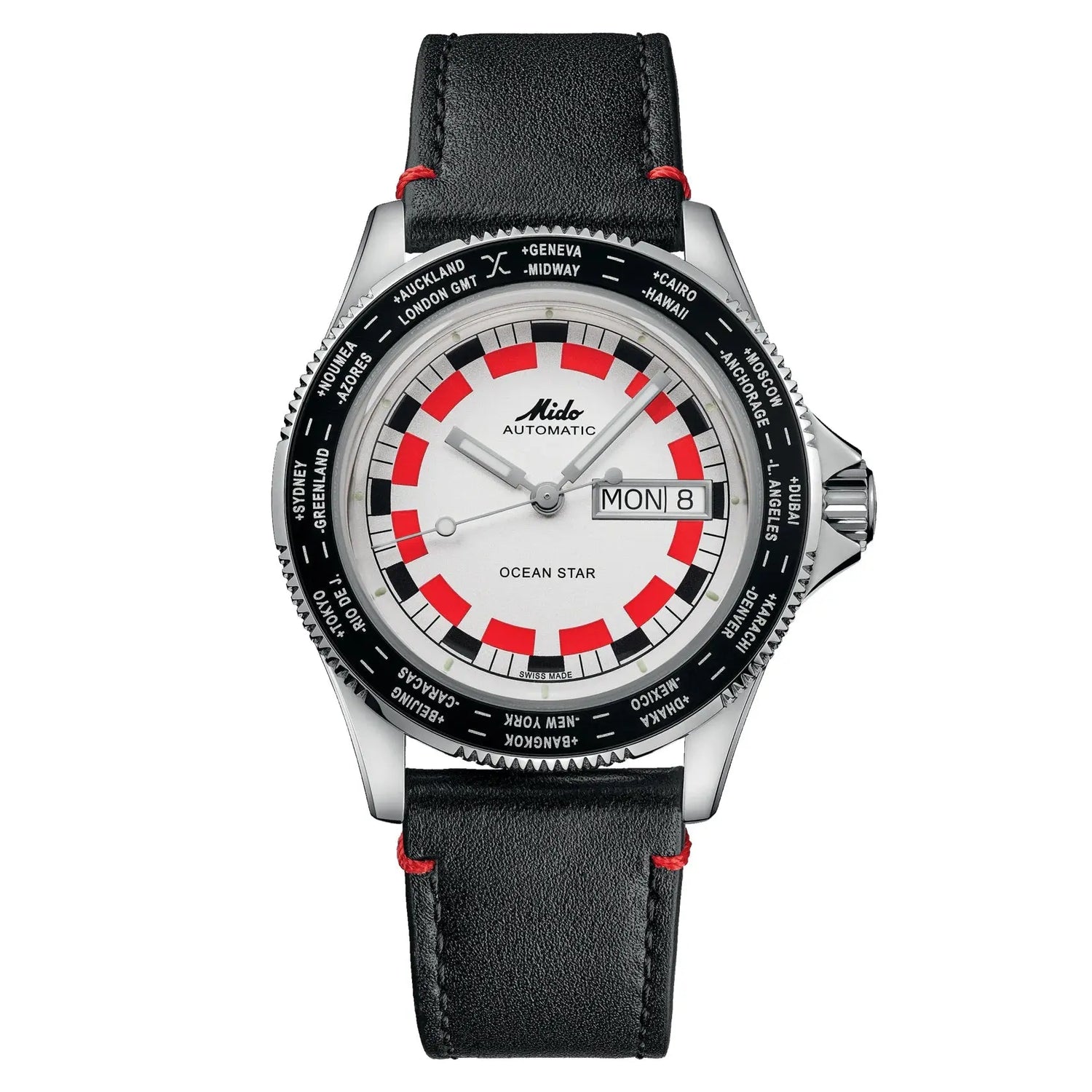 Mido orologio Ocean Star Worldtimer 40mm argento automatico acciaio M026.830.16.030.00 Capodagli 1937