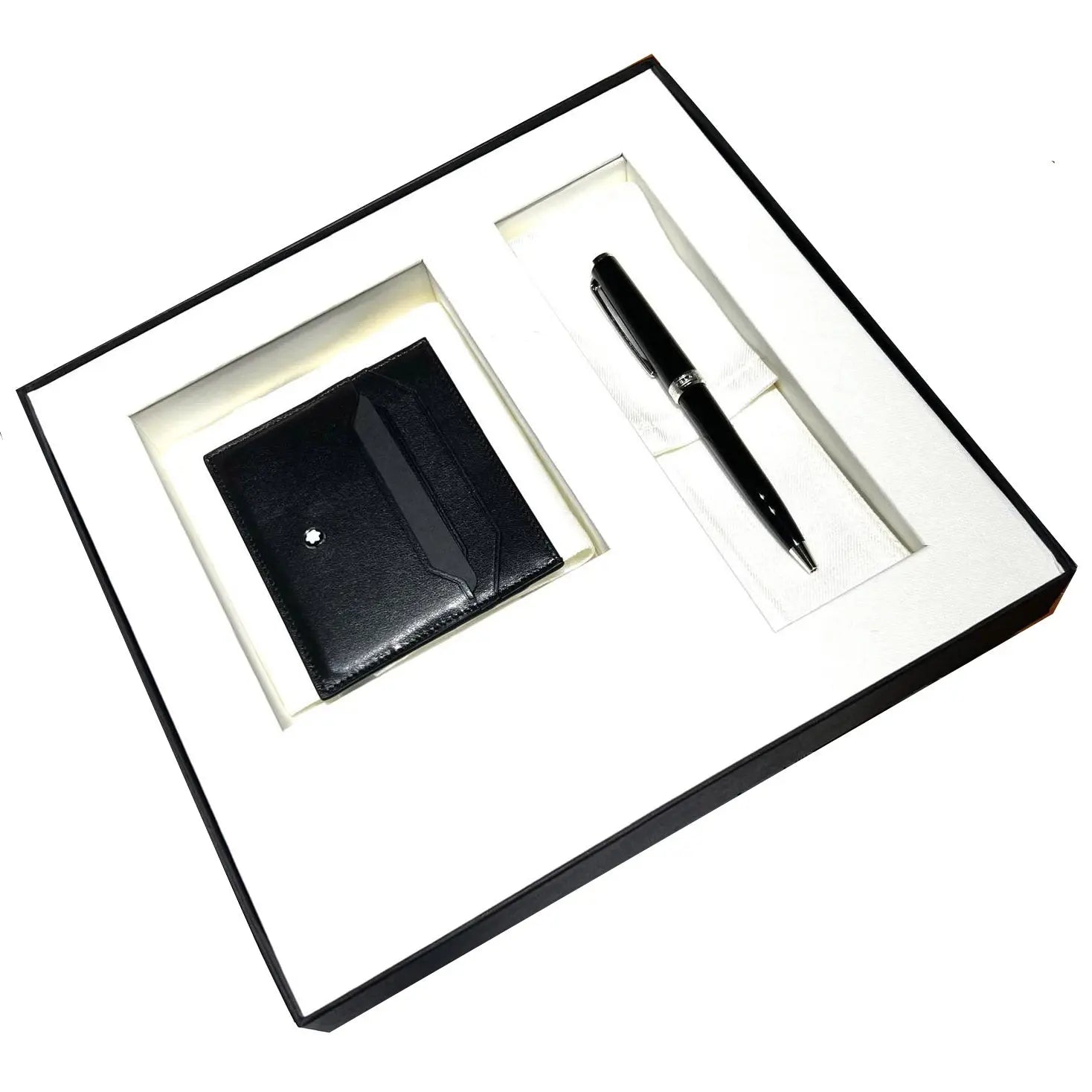 Montblanc set sfera Pix e portacarte di credito 6cc Meisterstuck nera 137793 Capodagli 1937