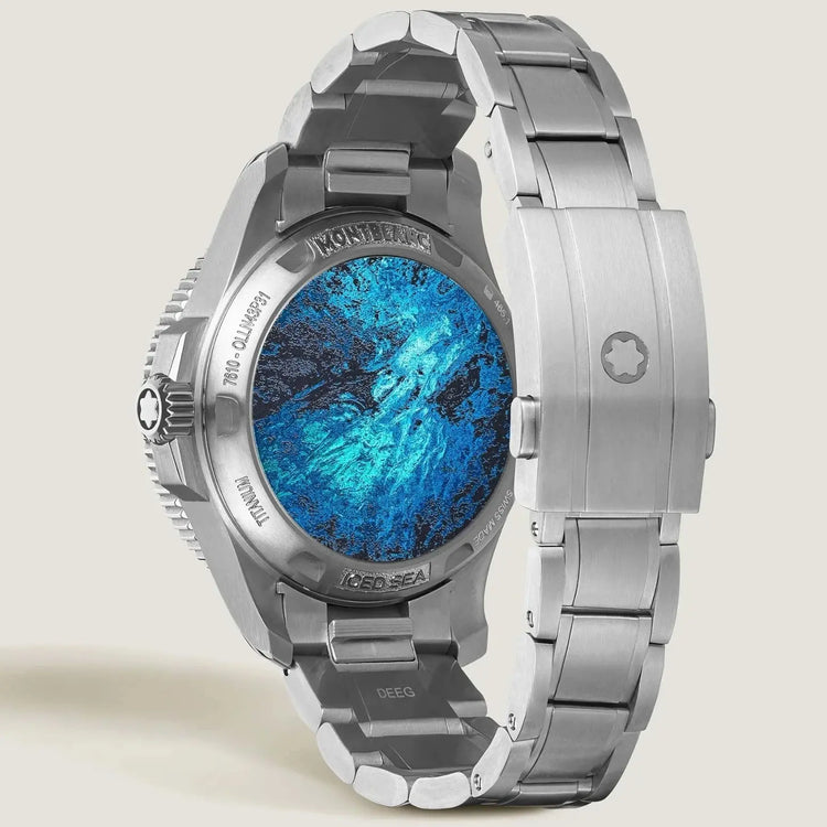 Montblanc orologio Iced Sea 0 Oxygen Deep 4810 43mm blu automatico titanio 135634 Capodagli 1937