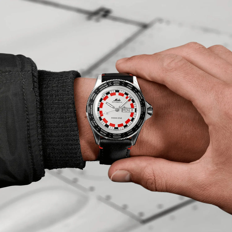 Mido orologio Ocean Star Worldtimer 40mm argento automatico acciaio M026.830.16.030.00 Capodagli 1937