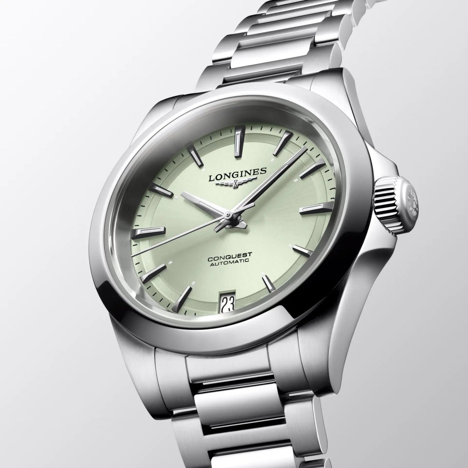 Longines orologio Conquest 34mm verde automatico acciaio L3.430.4.02.6 Capodagli 1937